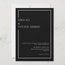 Zwart Stropdas Modern Minimal Script Moslim bruilo