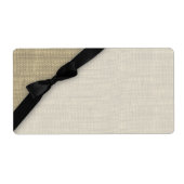 Zwart Stropdas Naam Tag Etiket (Voorkant)