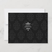 Zwart Stropdas Opslaan Datum Save The Date (Achterkant)