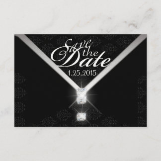 Zwart Stropdas Opslaan Datum Save The Date