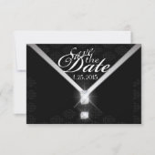 Zwart Stropdas Opslaan Datum Save The Date (Voorkant)