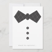 Zwart Stropdas Opslaan Datum Save The Date (Voorkant)