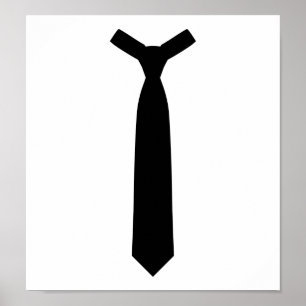 Zwart stropdas poster
