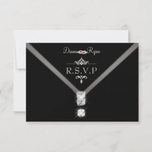 Zwart Stropdas R.S.V.P. RSVP Kaartje
