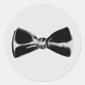 Zwart stropdas ronde sticker (Voorkant)