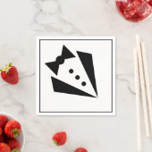 Zwart Stropdas - Tuxedo Bacherlor Party Servet (Insitu)