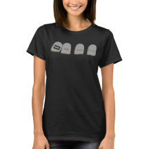 Zwart T-shirt Halloween MITM Grave voor vrouwen