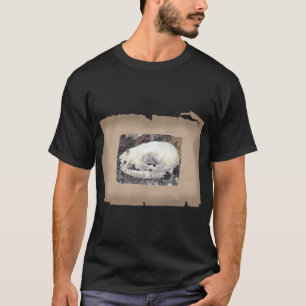 Zwart T-shirt met dierlijke schedel