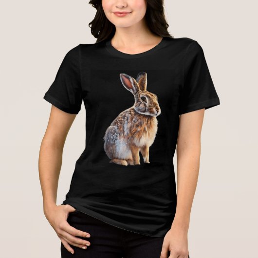 Zwart T-shirt met Rebbits Graphic (Voorkant)