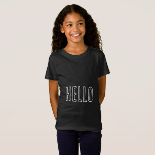 Zwart T-shirt voor meisjes met HELLO/GOODBYE