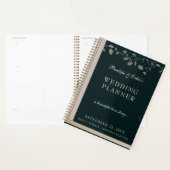 Zwart Tan Bibliotheek Boek Hoesje Bruiloft Planner (Display)