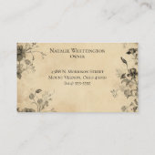 Zwart & Tan Bloemen Visitekaartje (Achterkant)