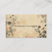 Zwart & Tan Bloemen Visitekaartje (Voorkant)