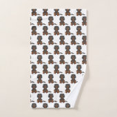 Zwart & Tan Cavalier King Charles Spaniel Patroon Bad Handdoek (Handdoek)