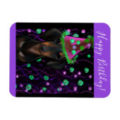 Zwart & Tan Doxie Magneet (Horizontaal)