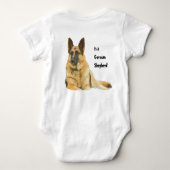 Zwart & Tan Duitse Herder Broer/Zus Romper (Achterkant)