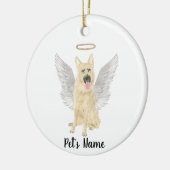 Zwart & Tan Duitse Herder Herdenking Sympathie Keramisch Ornament (Links)