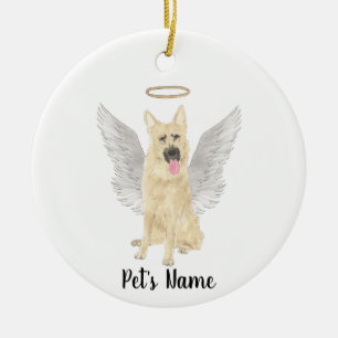 Zwart & Tan Duitse Herder Sympathie Herdenking  Keramisch Ornament