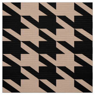 Zwart & Tan Houndstooth naadloos patroon Stof
