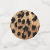 Zwart & Tan Leopard Cheetah Animal Print Confetti (Kleine voorkant)