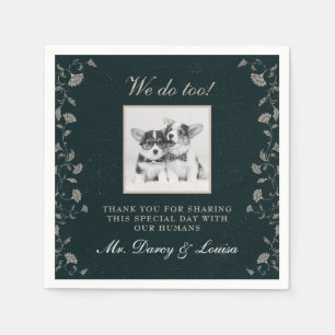  zwart tan we doen te hond huisdier Kinder bruilof Servet