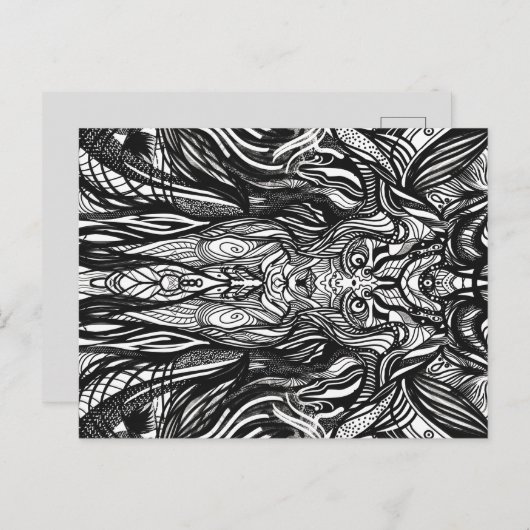 Zwart tandvlees briefkaart (Voorkant / Achterkant)