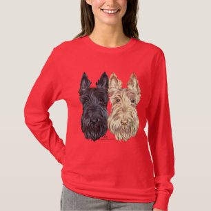 Zwart & Tarwe Schotse Terriërs T-shirt