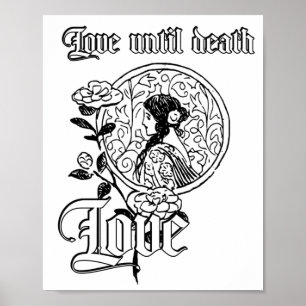  zwart tattoo met tekstvak LOVE Poster