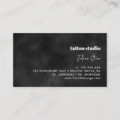 Zwart tattoo studio visitekaartje (Achterkant)