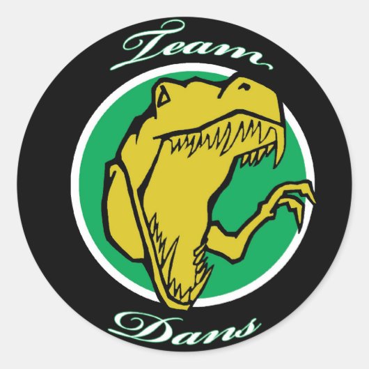 Zwart team dans sticker (Voorkant)