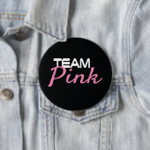 Zwart team Roze geslacht onthullen Button (In situ)