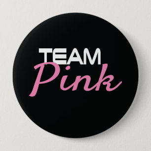 Zwart team Roze geslacht onthullen Button