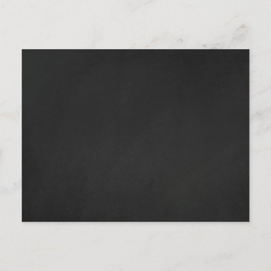 Zwart tekenreekslampjes monogram bruiloft opslaan briefkaart (Achterkant)