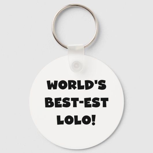 Zwart Tekst Best-est Lolo T-shirts en geschenken Sleutelhanger (Voorkant)