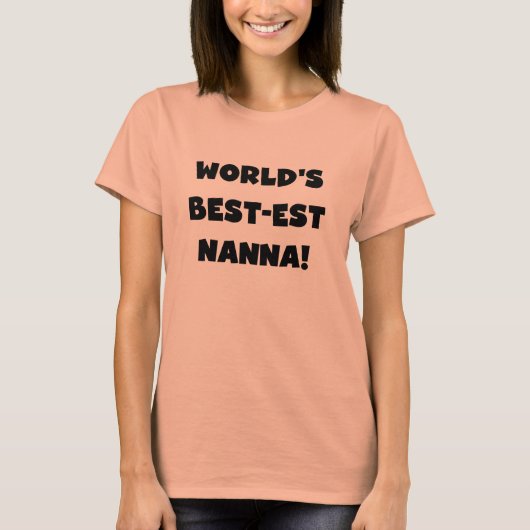 Zwart Tekst Best-est Nanna T-shirts en geschenken (Voorkant)