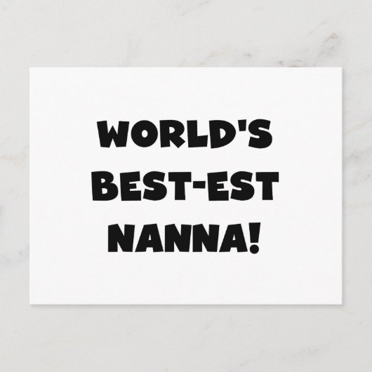 Zwart Tekst Best-est Nanna T-shirts en geschenken Briefkaart (Voorkant)