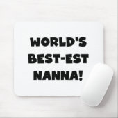 Zwart Tekst Best-est Nanna T-shirts en geschenken Muismat (Met muis)