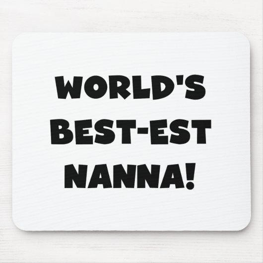 Zwart Tekst Best-est Nanna T-shirts en geschenken Muismat (Voorkant)
