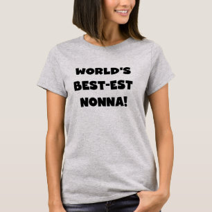 Zwart Tekst Best-est Nonna T-shirts en geschenken