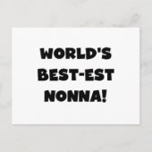 Zwart Tekst Best-est Nonna T-shirts en geschenken Briefkaart (Voorkant)