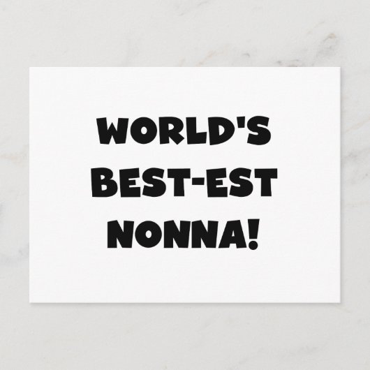 Zwart Tekst Best-est Nonna T-shirts en geschenken Briefkaart (Voorkant)