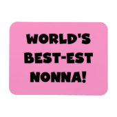 Zwart Tekst Best-est Nonna T-shirts en geschenken Magneet (Horizontaal)