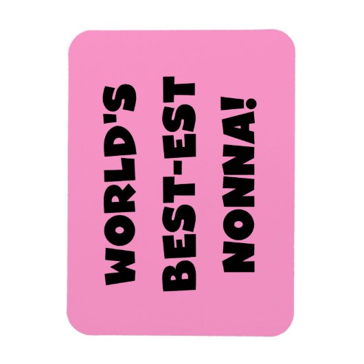 Zwart Tekst Best-est Nonna T-shirts en geschenken Magneet (Verticaal)