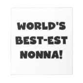 Zwart Tekst Best-est Nonna T-shirts en geschenken Notitieblok (Voorkant)