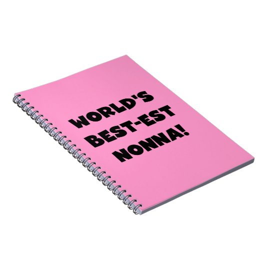 Zwart Tekst Best-est Nonna T-shirts en geschenken Notitieboek (Rechterzijde)