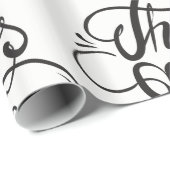 Zwart tekstontwerp - Thanksgiving Cadeaupapier (Rol Hoek)