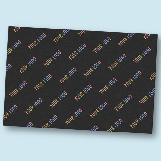 Zwart Tissue Papier Custom Company Logo Branded
