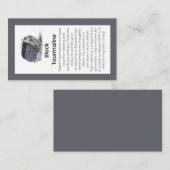 Zwart Toermalijn Crystal Betekenis Sieraden Displa Visitekaartje (Voorkant / Achterkant)