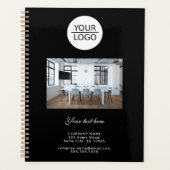 Zwart Toevoegen Logo Aangepaste tekst Foto Kantoor Planner (Voorkant)