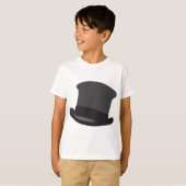 Zwart Top Hat Boys T-shirt (Voorkant volledig)